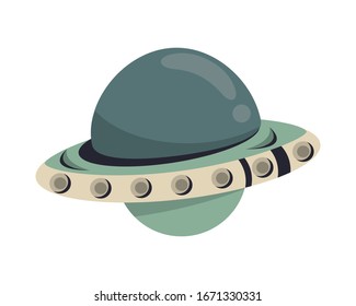 Vektorillustration-Grafik-Design für Raumflüge einzeln auf Symbolbildern