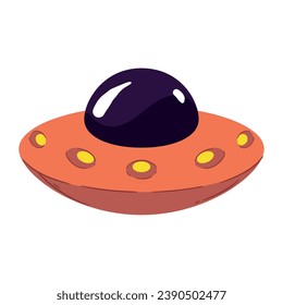 Space-Ufografik-Vektorgrafik einzeln