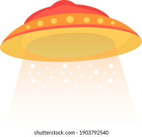 Space UFO, illustration, vector on a white background.