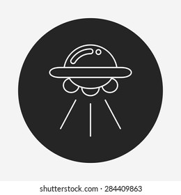 Space UFO line icon
