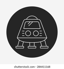 Space UFO line icon