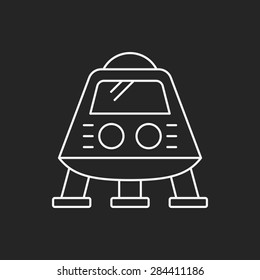 Space UFO line icon