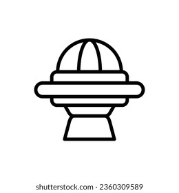 Ilustración de vectores de iconos de esquema Ufo de espacio