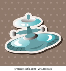 Space ufo theme elements