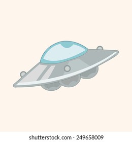 Space UFO theme elements vector, eps