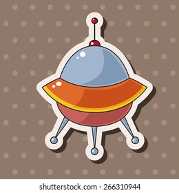 Space UFO theme elements vector, eps