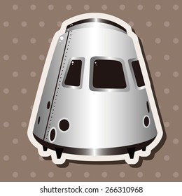 Space UFO theme elements vector, eps