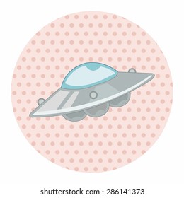 Space UFO theme elements vector, eps