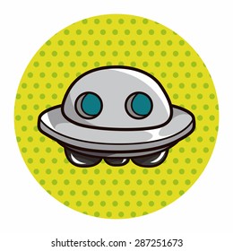 Space UFO theme elements vector, eps