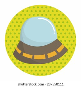 Space UFO theme elements vector, eps
