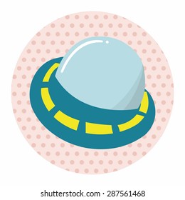 Space UFO theme elements vector, eps