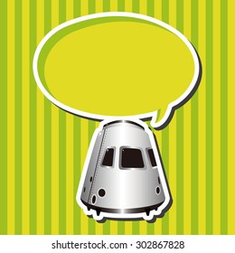 Space UFO theme elements vector, eps