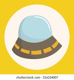 Space UFO theme elements vector, eps