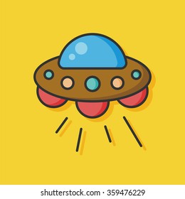space UFO vector icon