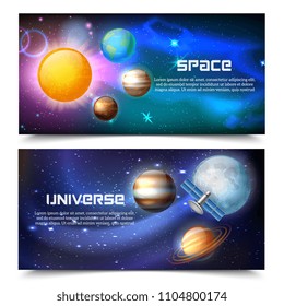 Space Universe Horizontal Banners