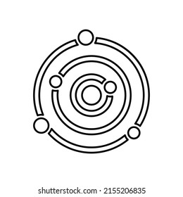 space, universe, Orbit icon. Outline vector art.