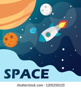 space universe poster. vector illustration