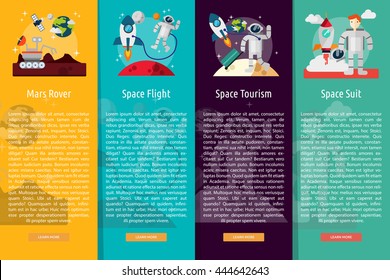 Space and Universe Vertical Banner Concept