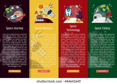 Space and Universe Vertical Banner Concept