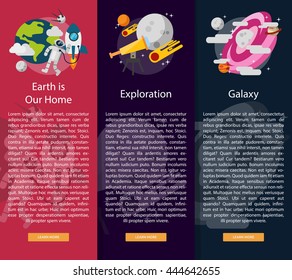 Space and Universe Vertical Banner Concept
