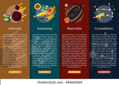 Space and Universe Vertical Banner Concept