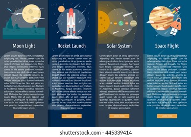 Space and Universe Vertical Banner Concept