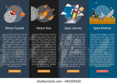 Space and Universe Vertical Banner Concept