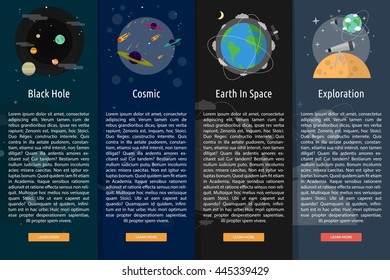 Space and Universe Vertical Banner Concept