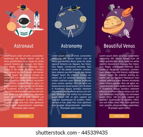 Space and Universe Vertical Banner Concept