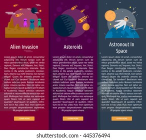 Space and Universe Vertical Banner Concept