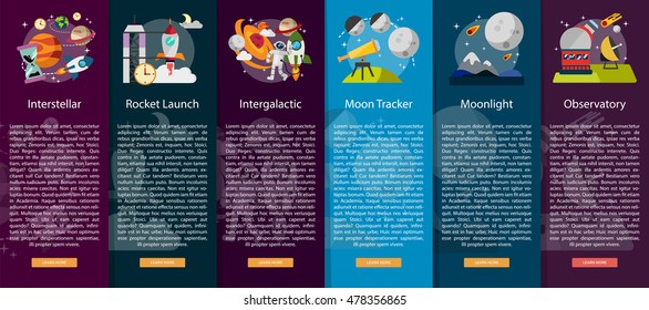  Space and Universe Vertical Banner Concept