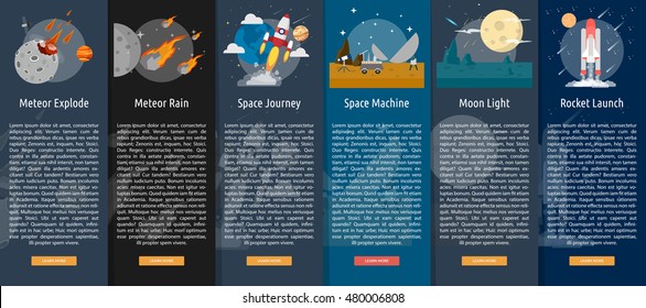 Space and Universe Vertical Banner Concept