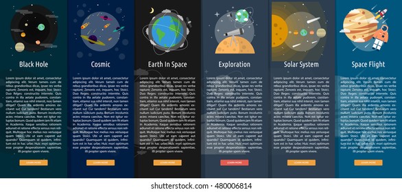 Space and Universe Vertical Banner Concept