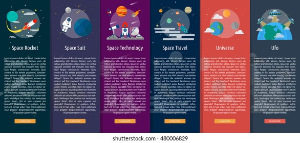 Space and Universe Vertical Banner Concept