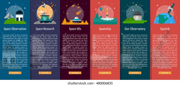Space and Universe Vertical Banner Concept