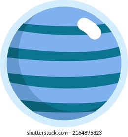 Space Uranus, illustration, vector on a white background.