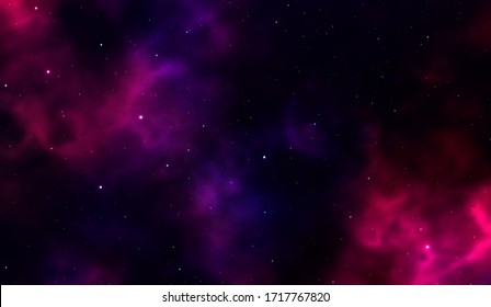 Space Vector background  Fantastic outer view and realistic bright stars   cluster gas clouds  Universe and nebulae  galaxies   star clusters  Infinite cosmic open spaces  