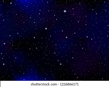 Space vector background with galaxies, stars, constellations