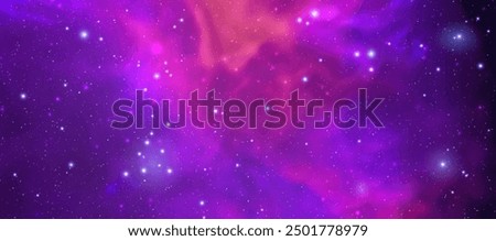 Space vector background with realistic nebula and shining stars. Magic colorful galaxy with stardust