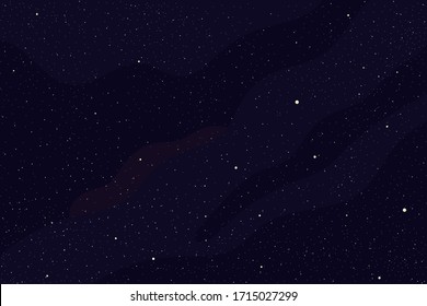 Space vector background with realistic stars. Starry sky or universe wallpaper.