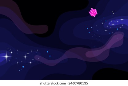 space vector cartoon galaxy background