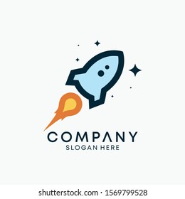 Space vector design templete. Rocket logo. Galaxy. Set logo - vector
