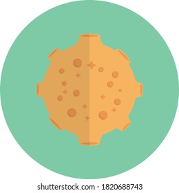 space vector flat color icon