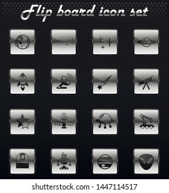 space vector flip mechanical icons for user interface design