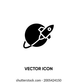Space vector icon. Modern, simple flat vector illustration for website or mobile app.Recket symbol, logo illustration. Pixel perfect vector graphics	