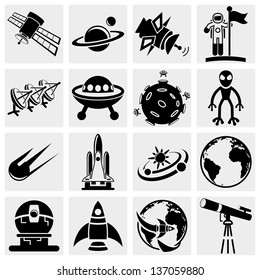 Space vector icon set