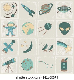 Space vector icon set