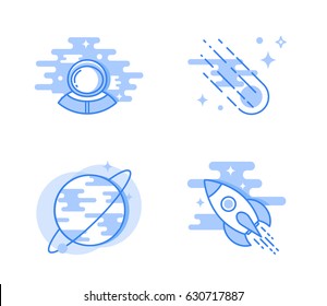 Space vector icons