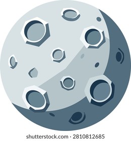 Space vector illustration featuring Moon