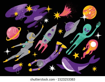 Space vector illustration. Space Galaxy  print 